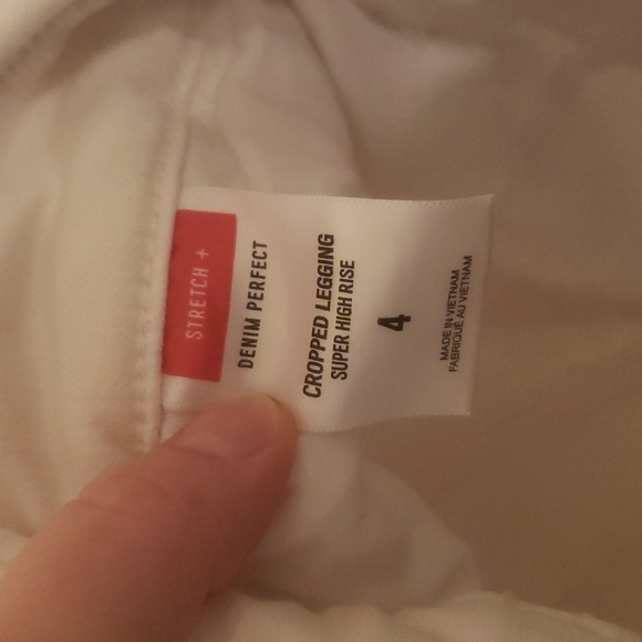 Express Super High Waisted Denim Leggings - Picture 7 of 7